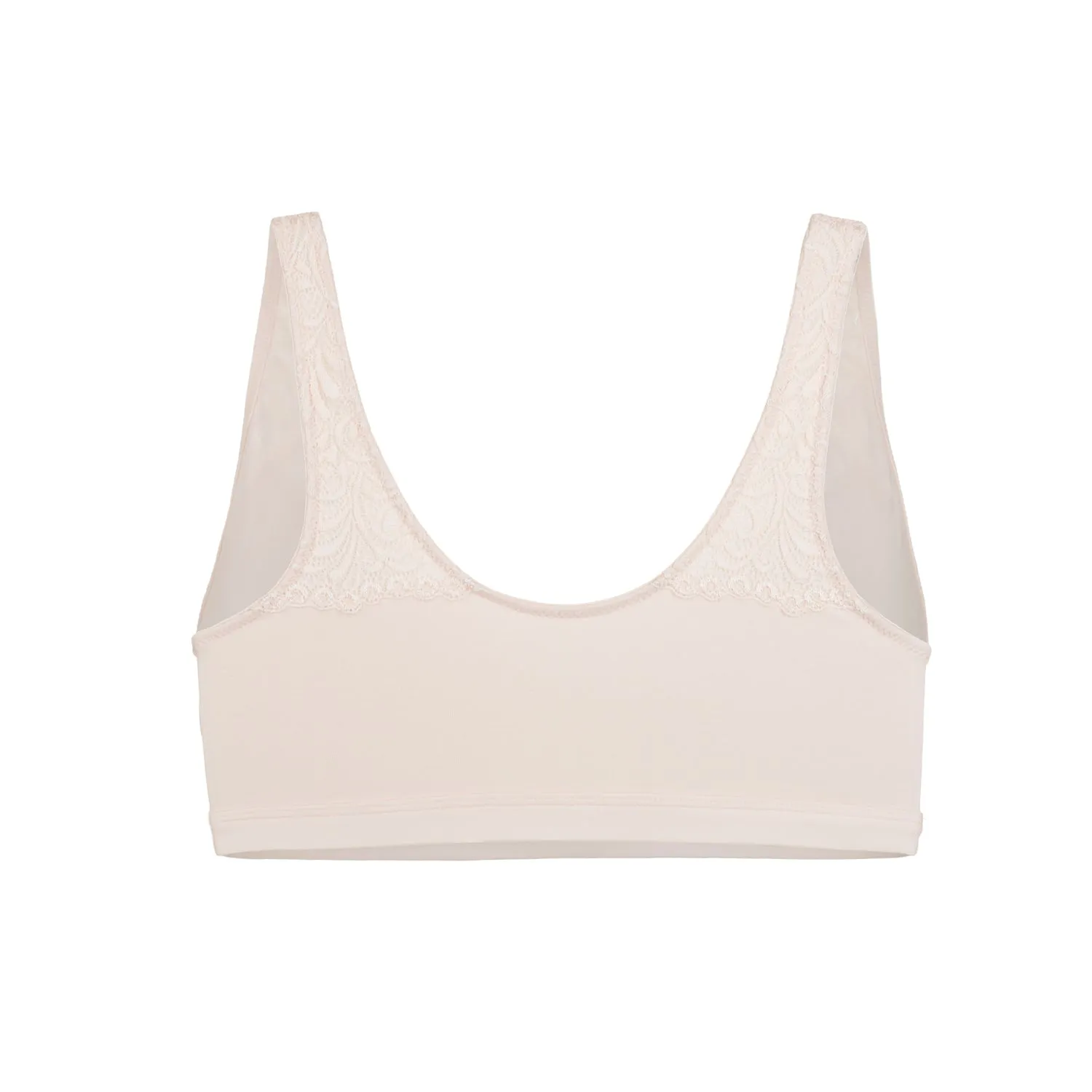 100% Pure Silk and Organic Cotton Wireless Bra - Champagne