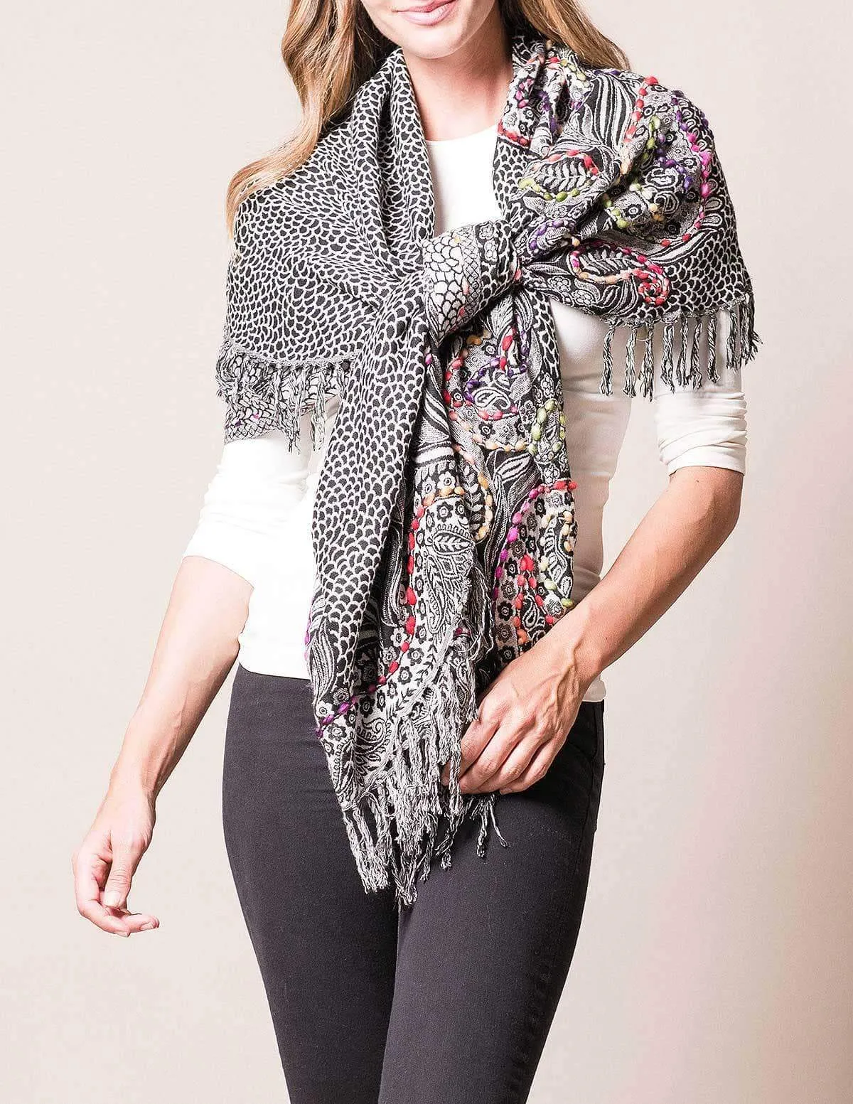 3-in-1 Jaipur Wrap - Black