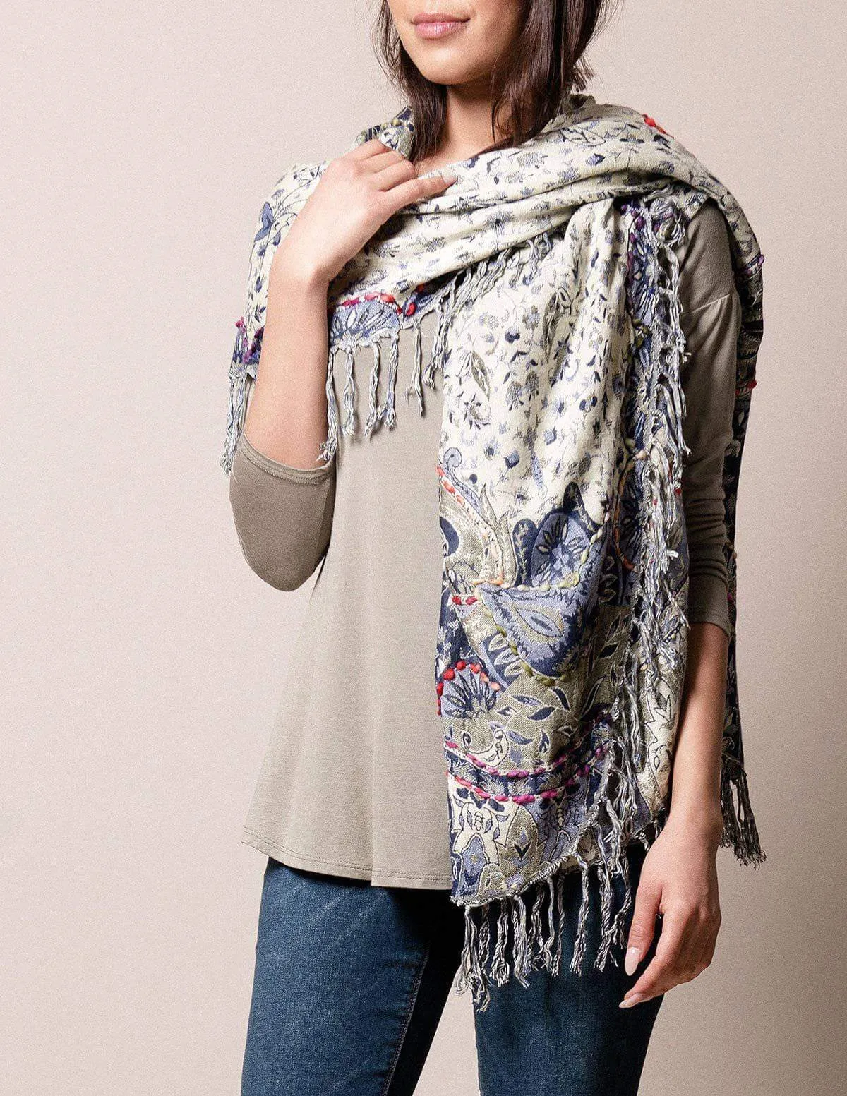 3-in-1 Jaipur Wrap - Blue Sage