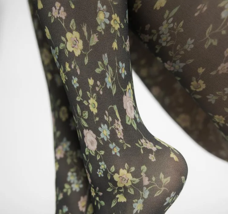 Ada flower tights [Black/Multi]