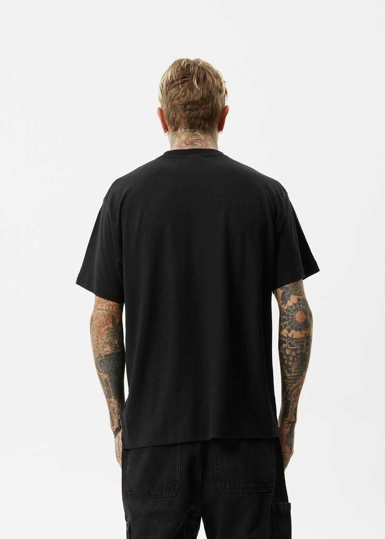 AFENDS Mens Let It Grow - Boxy T-Shirt - Black