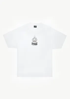 AFENDS Mens Magic Wizzo - Boxy T-Shirt - White