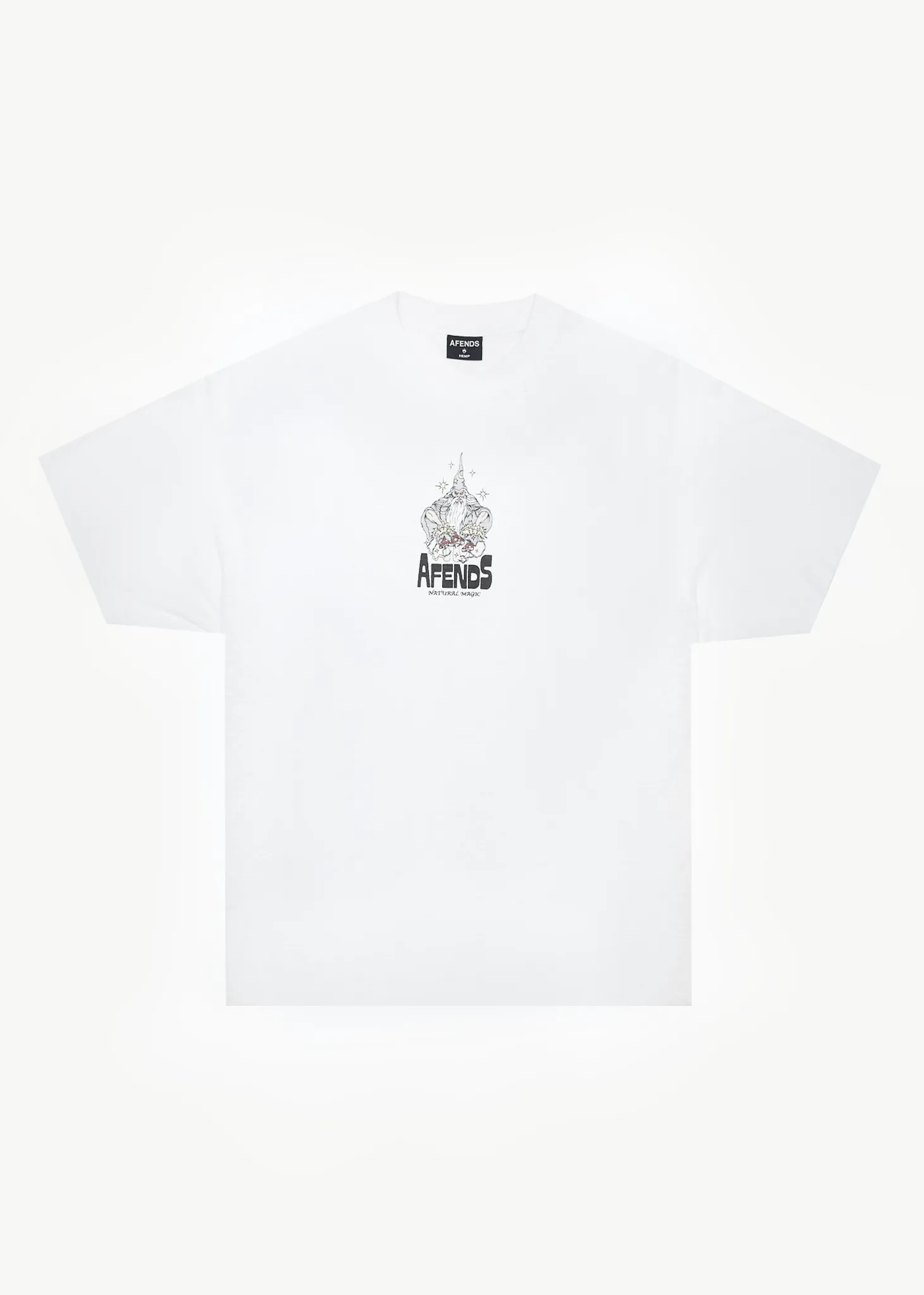 AFENDS Mens Magic Wizzo - Boxy T-Shirt - White