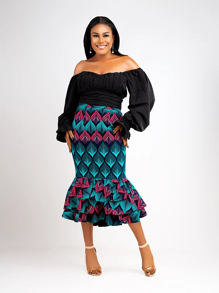 African Print Lola Mermaid skirt