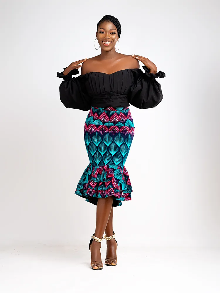 African Print Lola Mermaid skirt