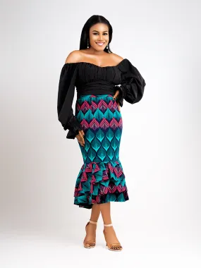 African Print Lola Mermaid skirt