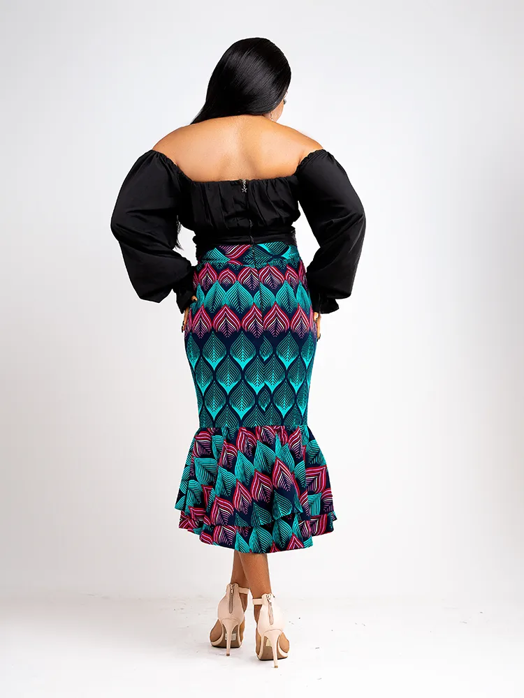 African Print Lola Mermaid skirt