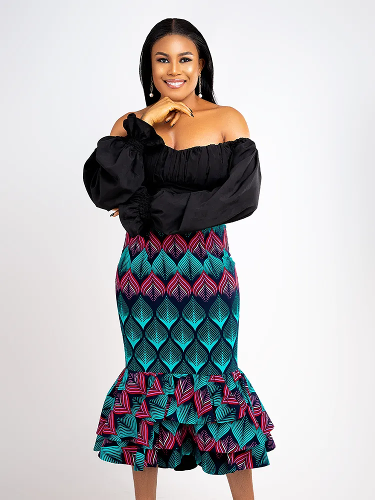 African Print Lola Mermaid skirt