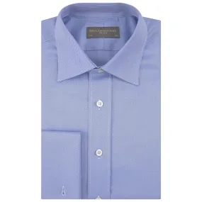 Ainsley Blue and White Herringbone Shirt