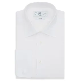 Ainsley White Herringbone Shirt