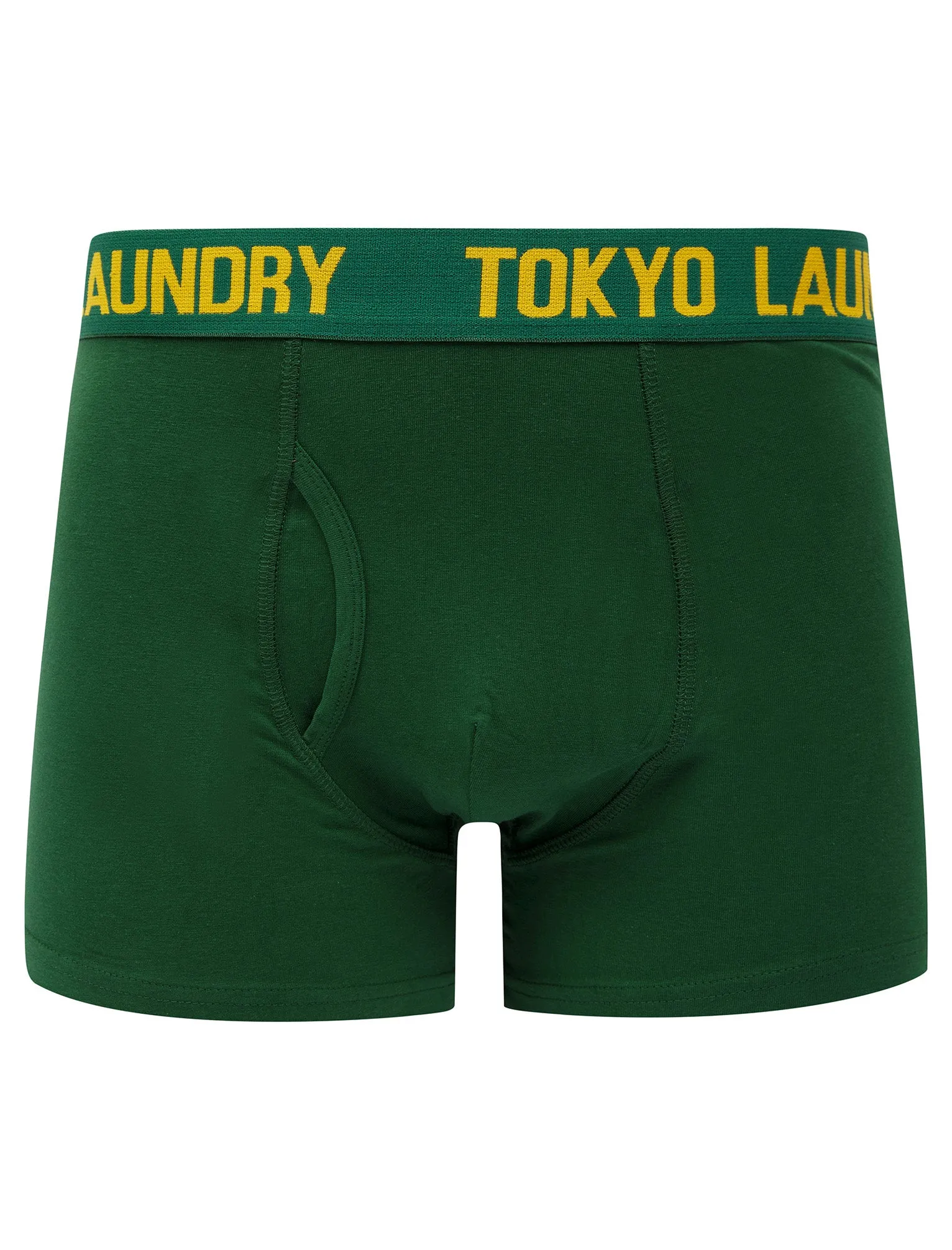 Allyn (2 Pack) Boxer Shorts Set in Artisan's Gold / Dark Green - Tokyo Laundry