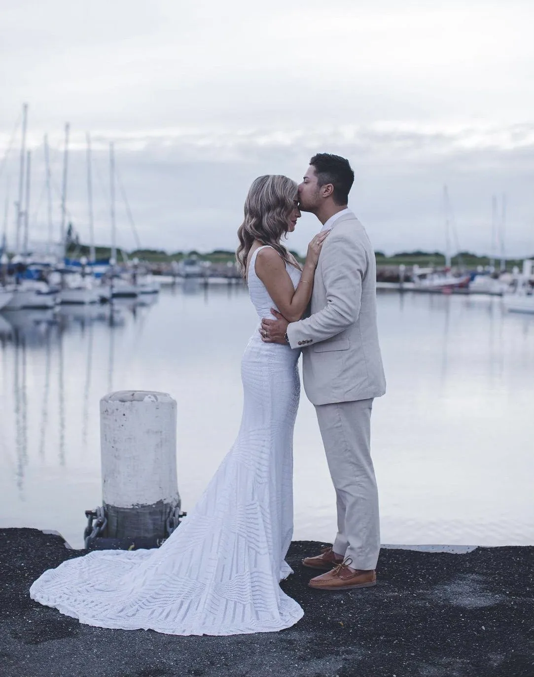 Amalfi Geometric Sequin Gown - White