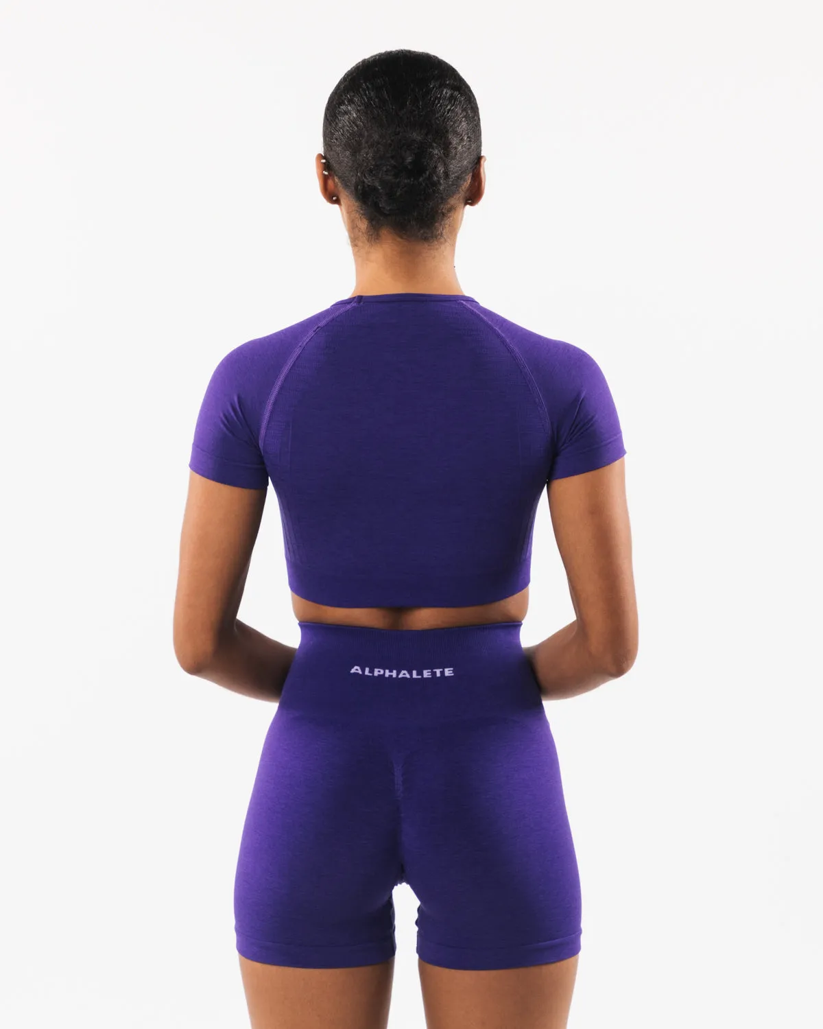 Amplify SS Crop - Electric Purple