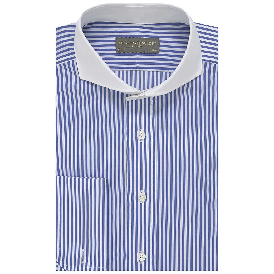 Anson Blue and White Bengal Stripe Shirt