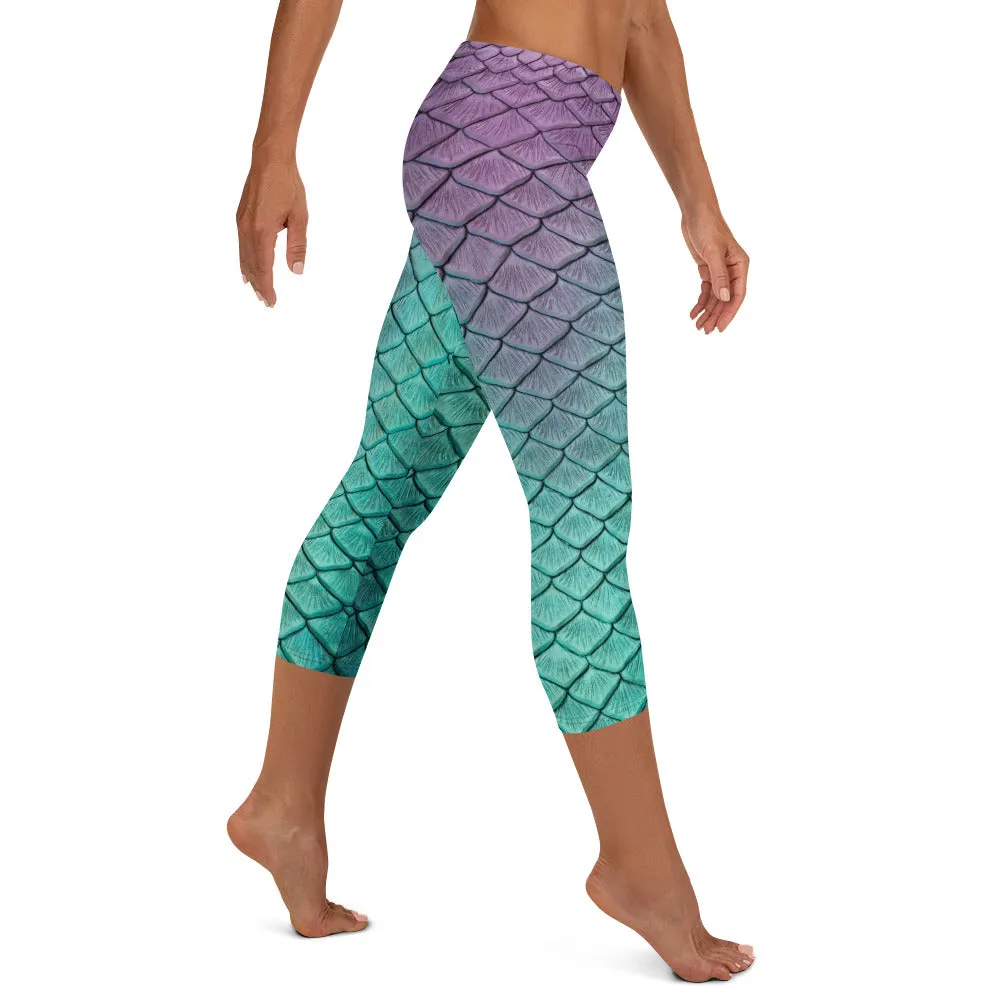 Aqua Fairy Capri Leggings