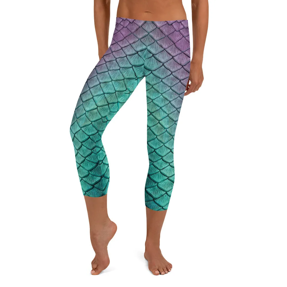 Aqua Fairy Capri Leggings