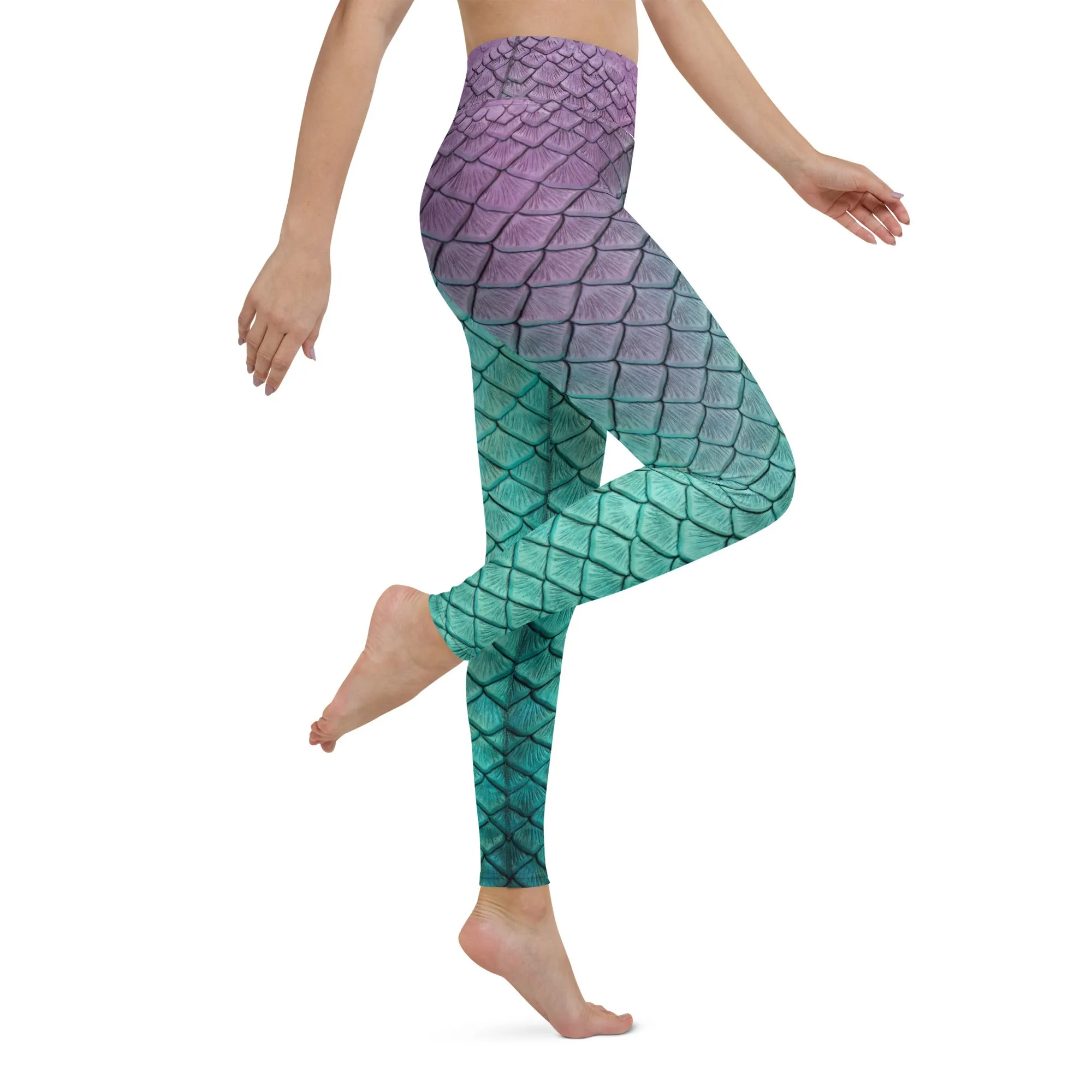 Aqua Fairy High Waisted Leggings