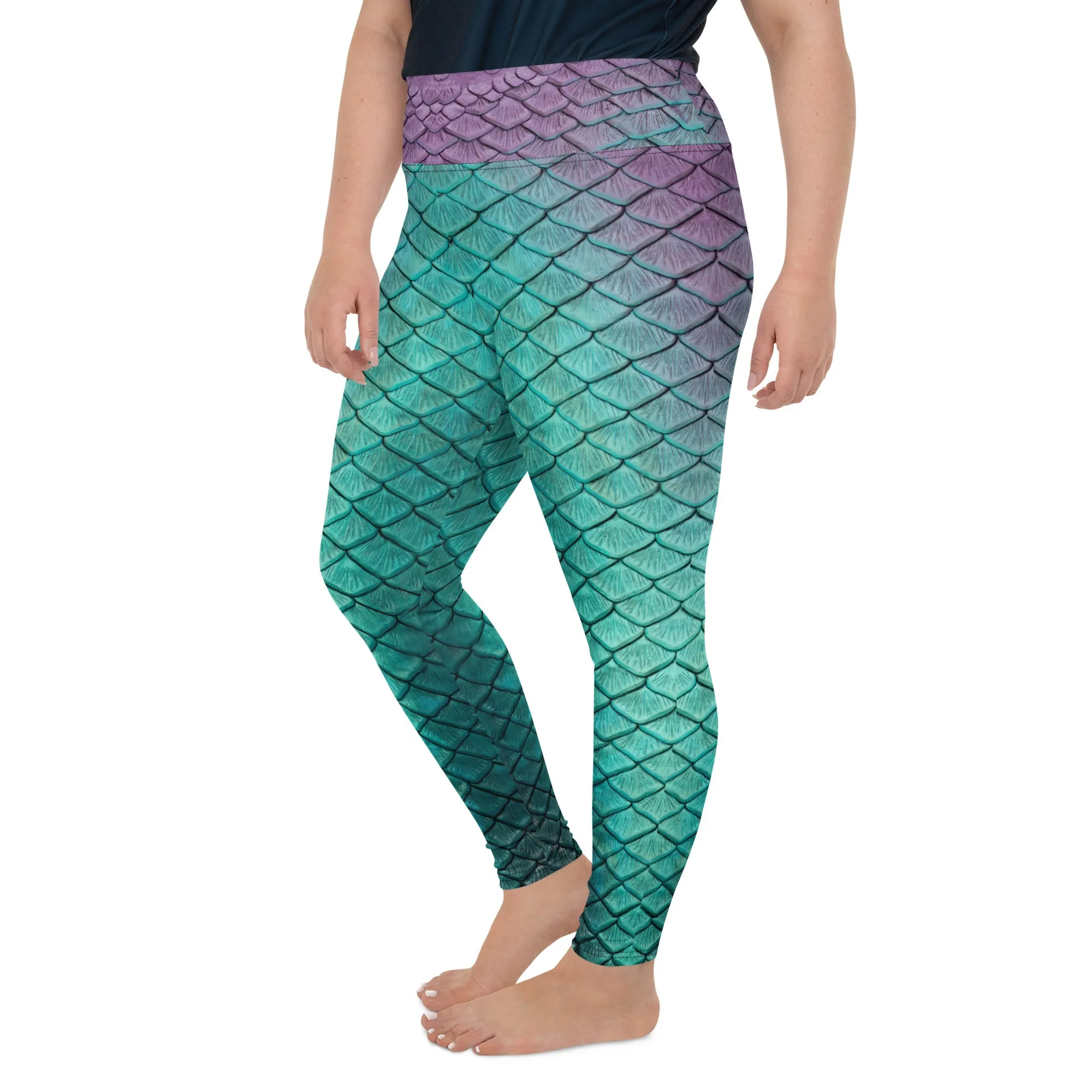 Aqua Fairy Plus Size Leggings