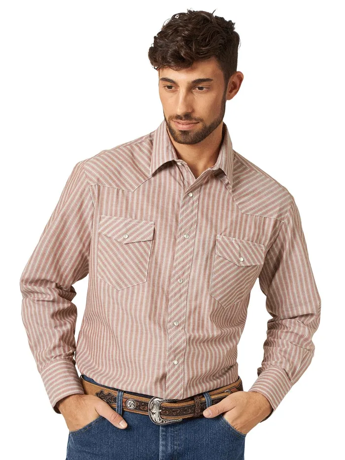 Assorted Wrangler Mens Western Long Sleeve Stripe Shirts 75201AA 75951PP