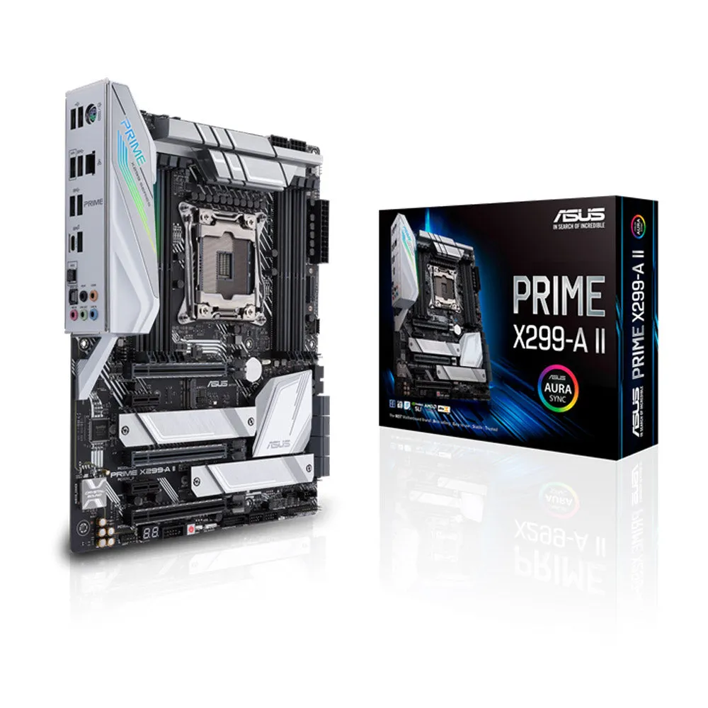 ASUS PRIME X299-A II Intel X299 LGA 2066 ATX Motherboard with USB 3.2 Gen 2 Type-C and Triple M.2