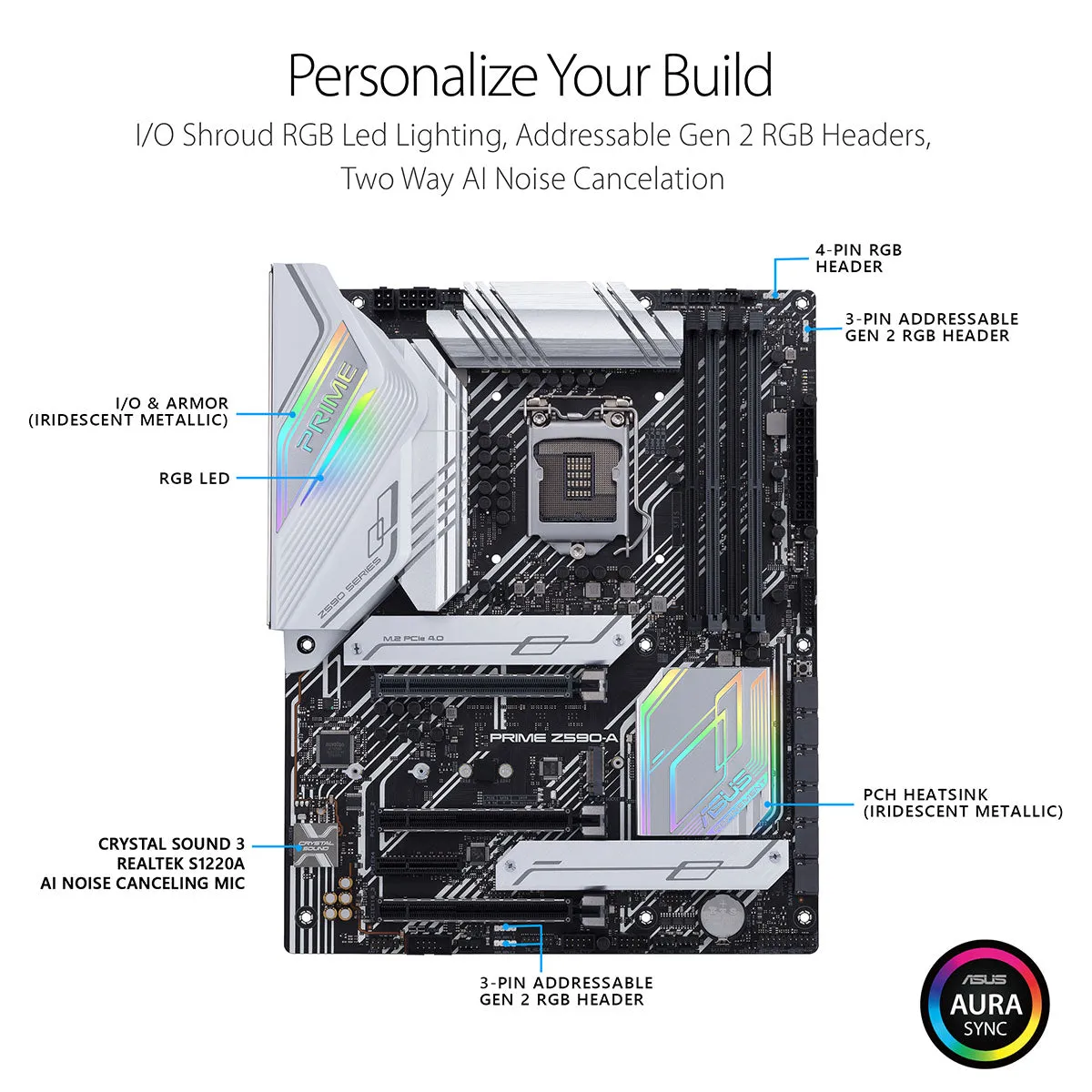 ASUS Prime Z590-A ATX LGA 1200 Motherboard with Thunderbolt 4 and AI Intelligent Software