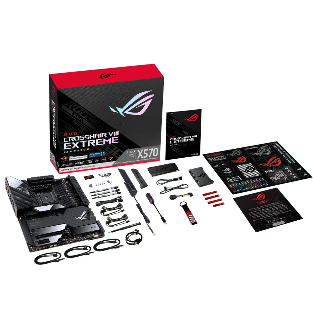 ASUS ROG CROSSHAIR VIII Extreme E-ATX AMD AM4 Gaming WIFI Motherboard with Thunderbolt 4 and PCIe 4.0