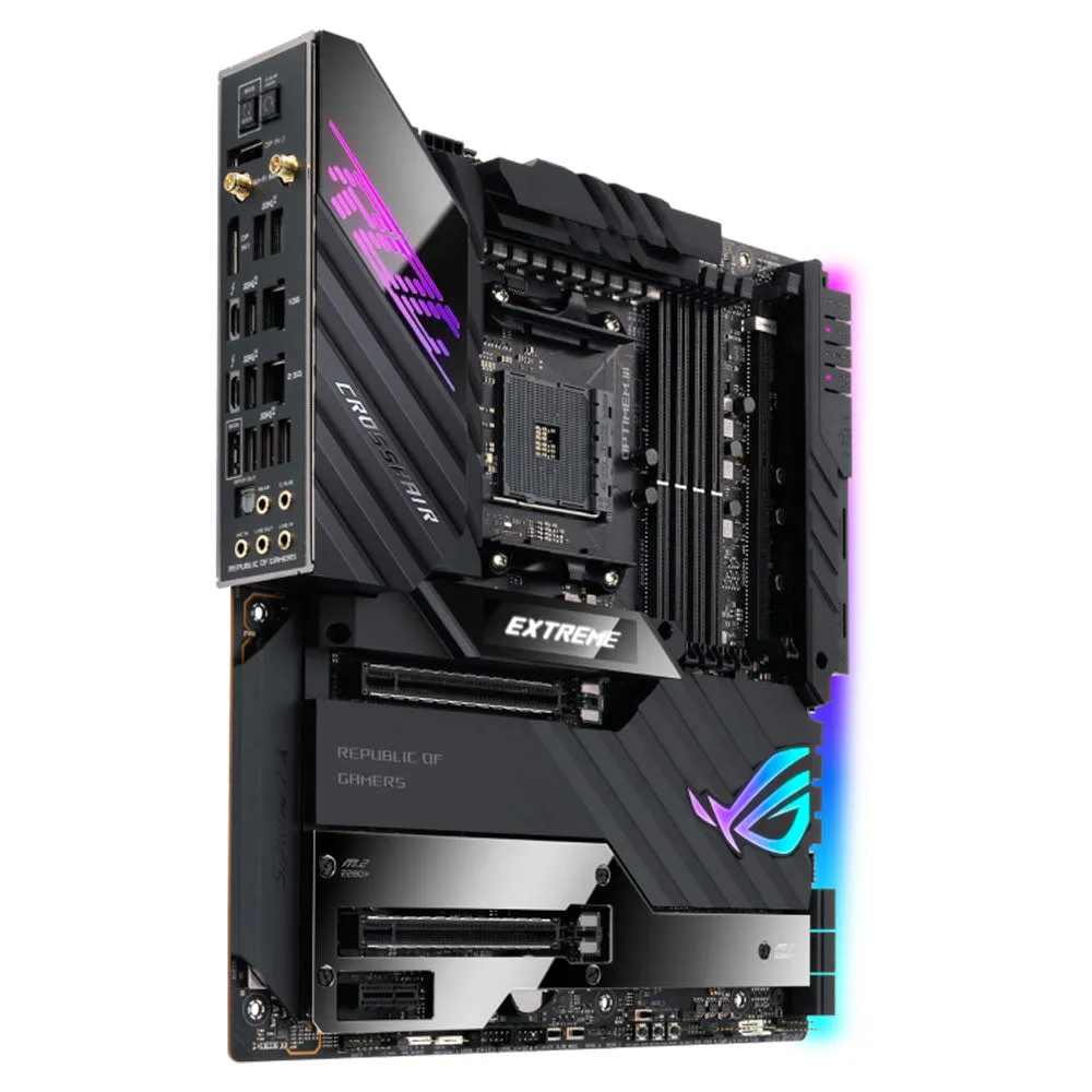 ASUS ROG CROSSHAIR VIII Extreme E-ATX AMD AM4 Gaming WIFI Motherboard with Thunderbolt 4 and PCIe 4.0