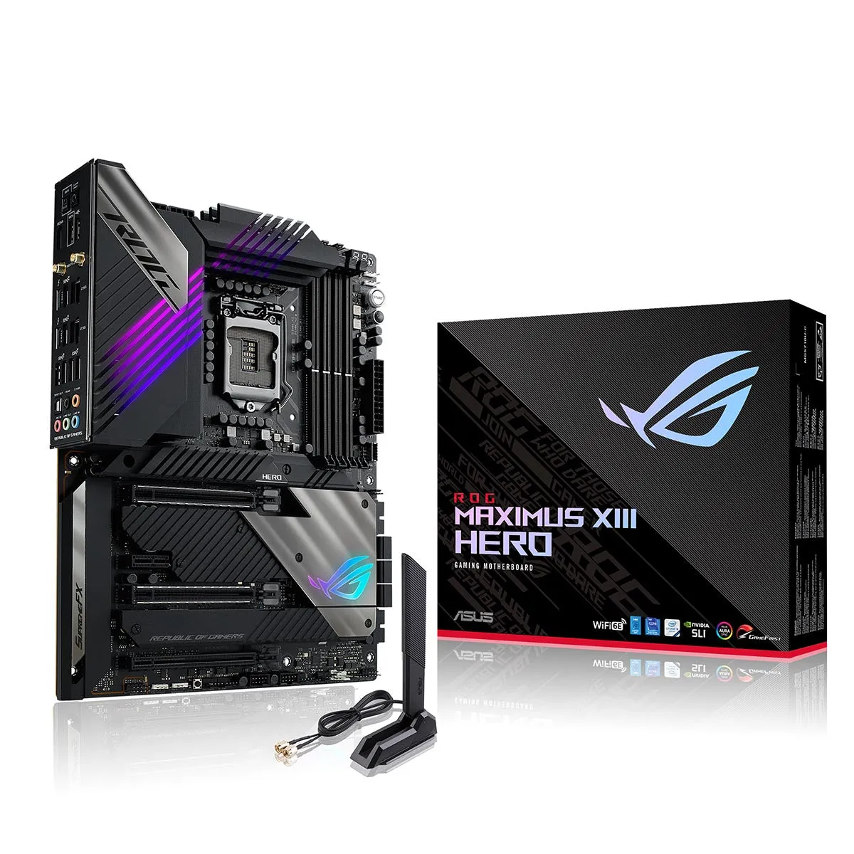 ASUS ROG MAXIMUS XIII Hero Z590 LGA1200 Gaming ATX Motherboard with WiFi 6E and AI Intelligent Software