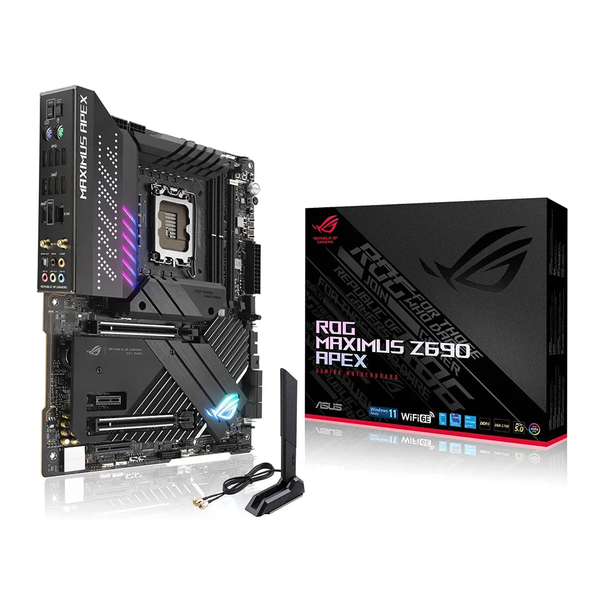 ASUS ROG MAXIMUS Z690 APEX WIFI Intel Z690 LGA 1700 ATX Motherboard with PCIe 5.0 WIFI 6E and USB-C