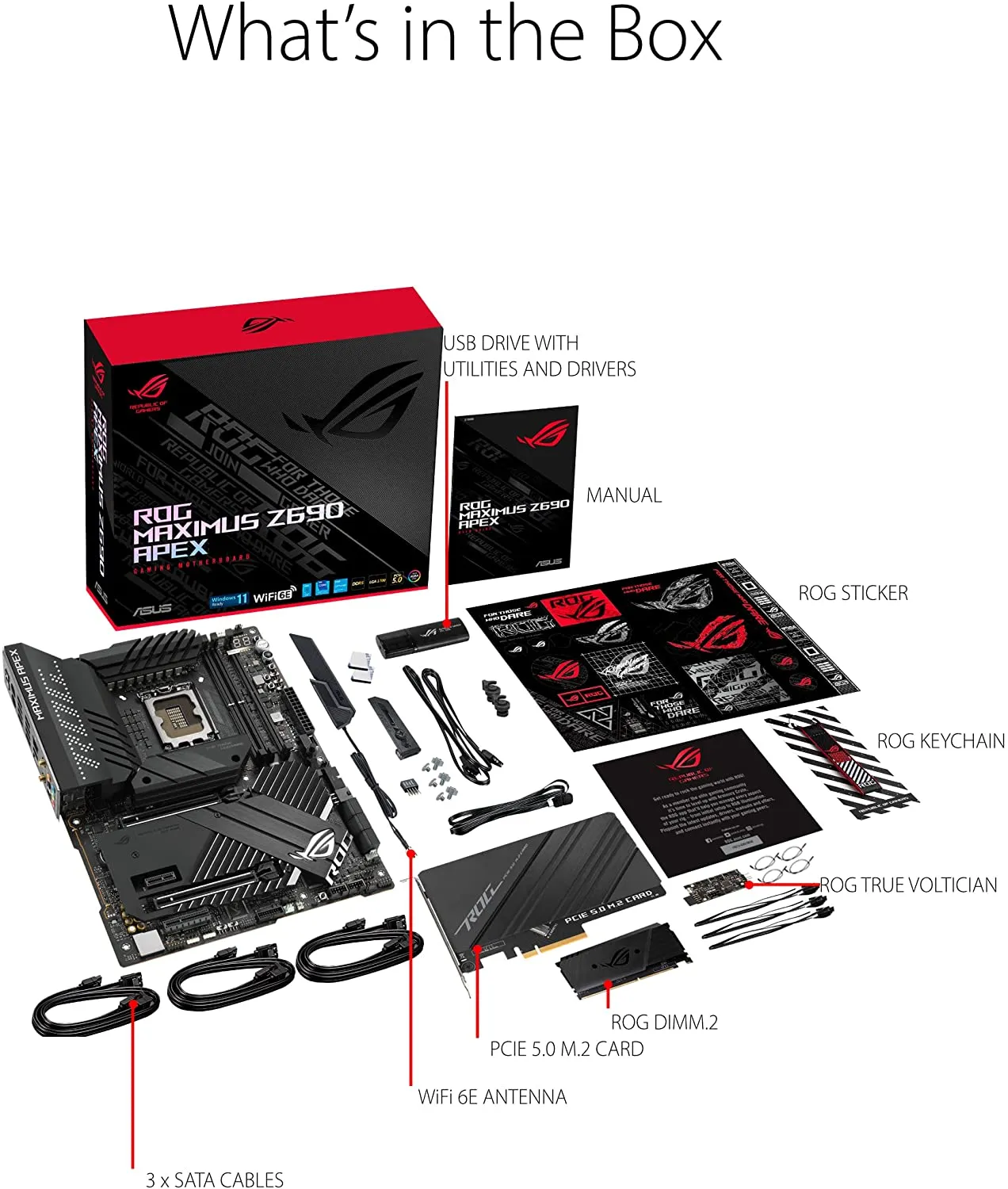 ASUS ROG MAXIMUS Z690 APEX WIFI Intel Z690 LGA 1700 ATX Motherboard with PCIe 5.0 WIFI 6E and USB-C