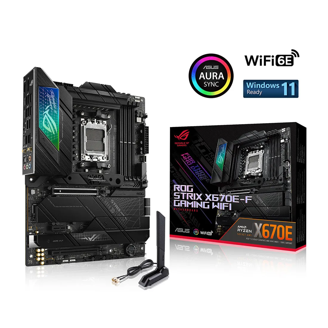 ASUS ROG STRIX X670E-F GAMING WIFI AMD Socket AM5 ATX Motherboard