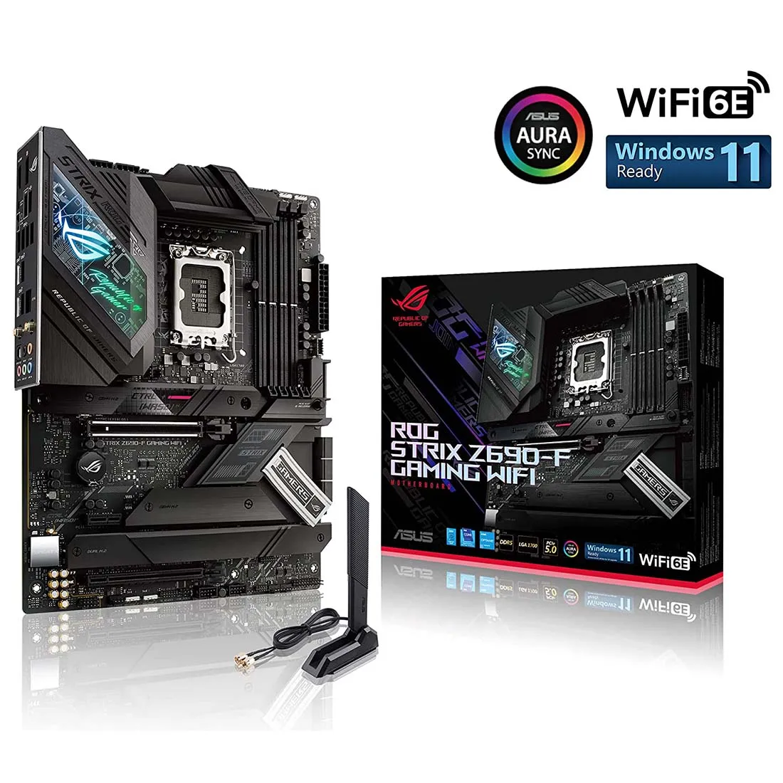 ASUS ROG STRIX Z690-F GAMING WIFI Intel Z690 LGA 1700 ATX Motherboard with PCIe 5.0 WIFI 6E and Four M.2 Slots