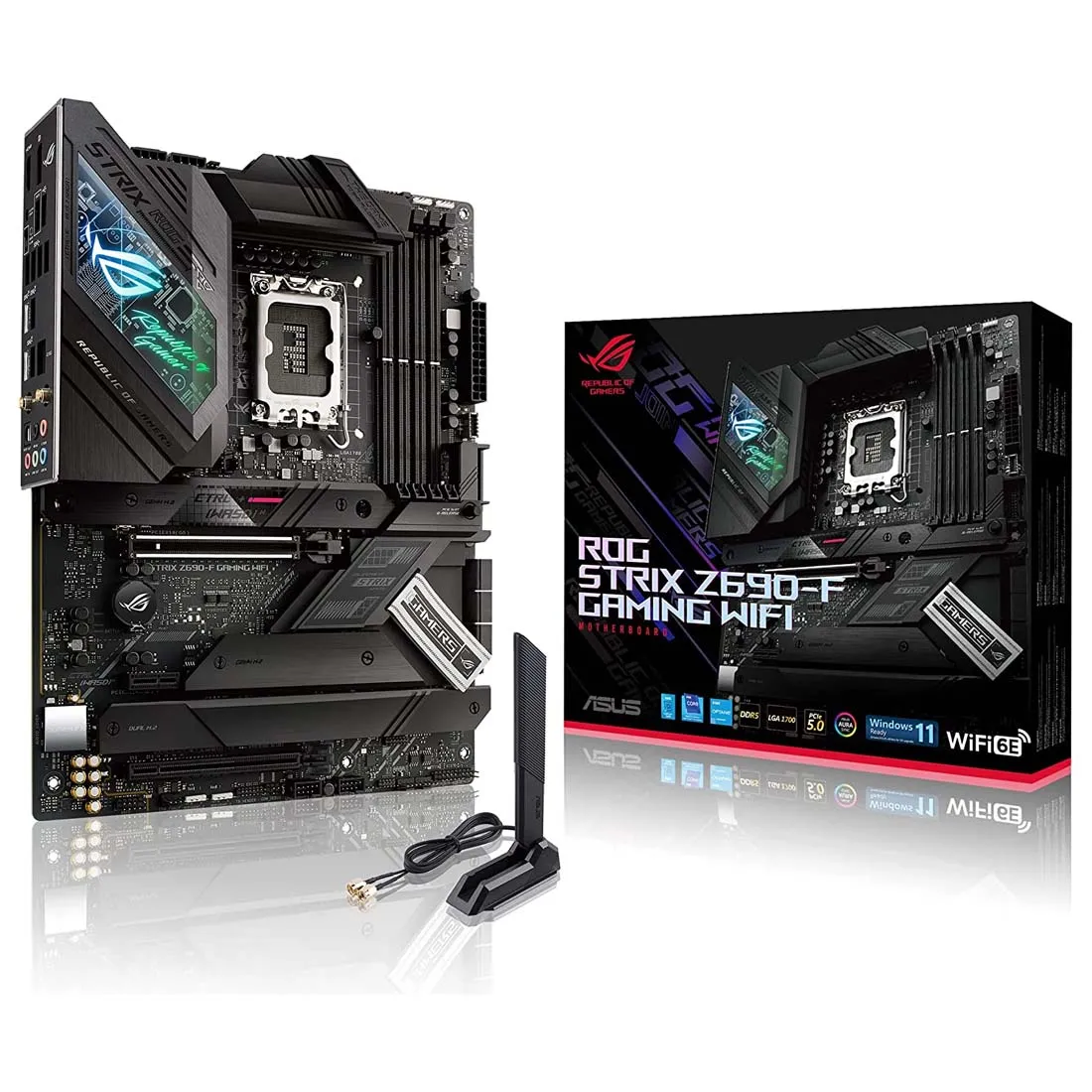 ASUS ROG STRIX Z690-F GAMING WIFI Intel Z690 LGA 1700 ATX Motherboard with PCIe 5.0 WIFI 6E and Four M.2 Slots