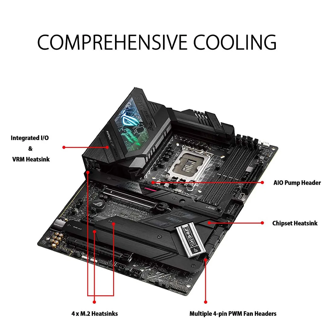 ASUS ROG STRIX Z690-F GAMING WIFI Intel Z690 LGA 1700 ATX Motherboard with PCIe 5.0 WIFI 6E and Four M.2 Slots