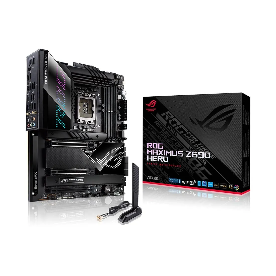 ASUS Z690 ROG MAXIMUS Z690 Hero WIFI Intel Z690 LGA 1700 ATX Motherboard with PCIe 5.0 WIFI 6E and Dual Thunderbolt 4