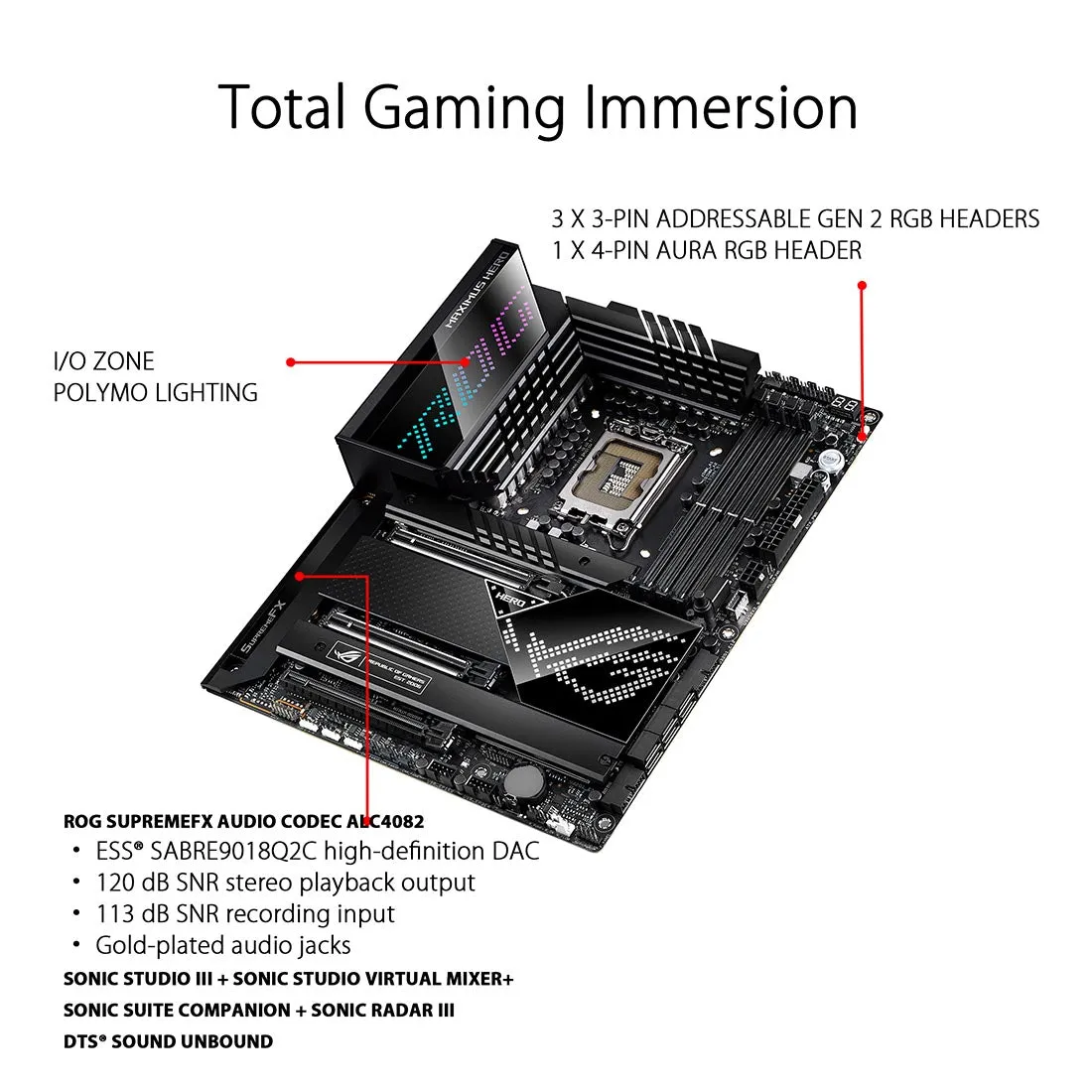 ASUS Z690 ROG MAXIMUS Z690 Hero WIFI Intel Z690 LGA 1700 ATX Motherboard with PCIe 5.0 WIFI 6E and Dual Thunderbolt 4