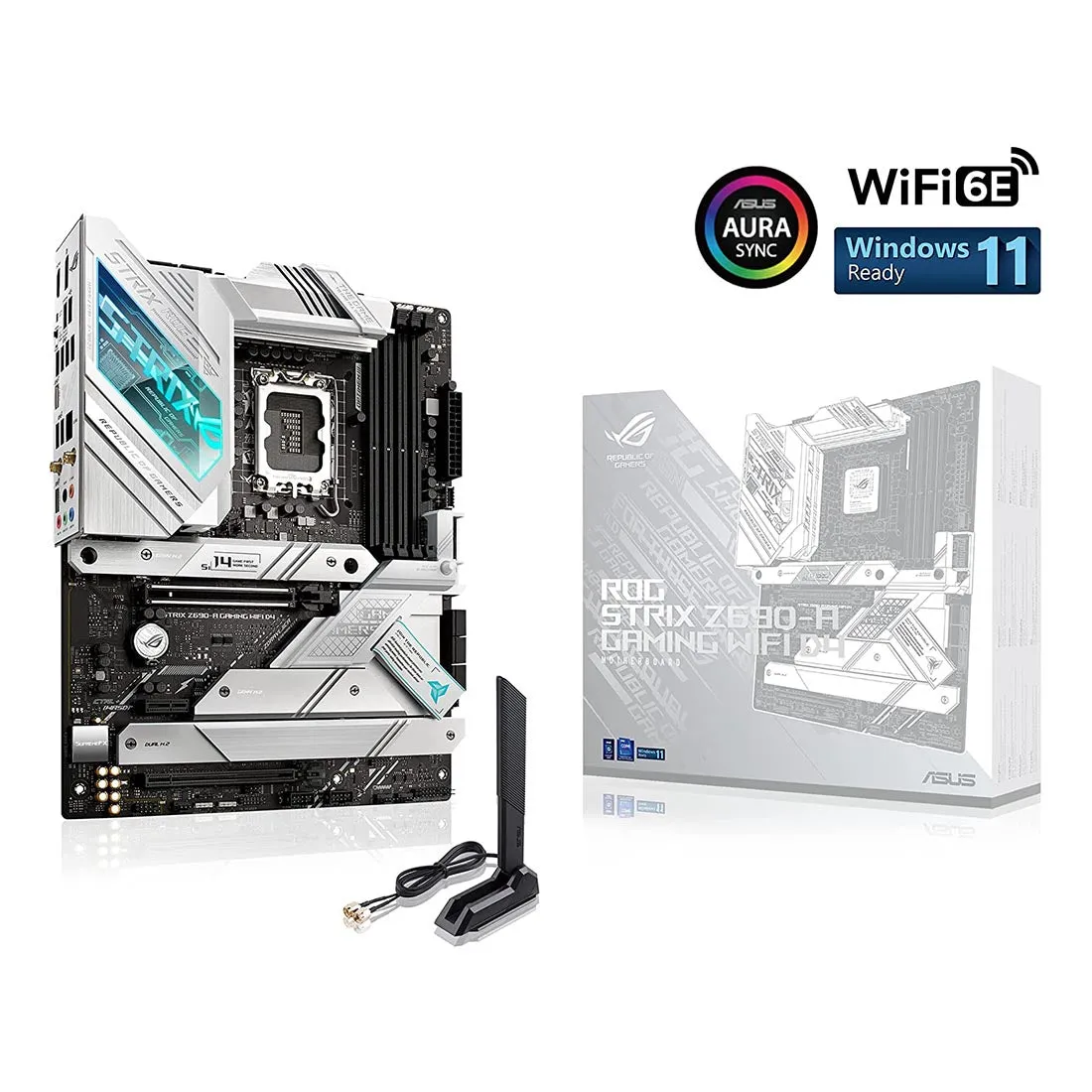 ASUS Z690 ROG STRIX Z690-A GAMING WIFI D4 Intel Z690 LGA 1700 ATX Motherboard with PCIe 5.0 WIFI 6E and Five M.2 Slots