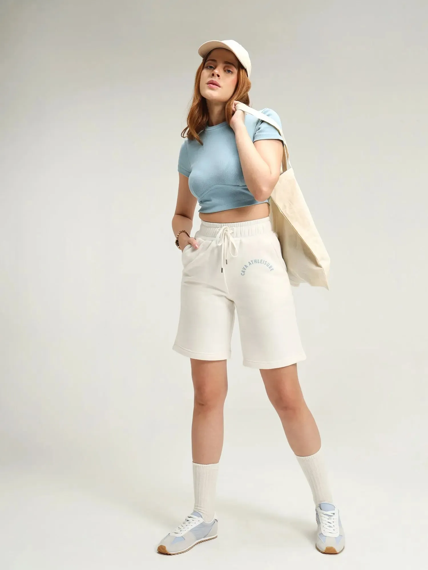 Athens Blue Snug Crop Top