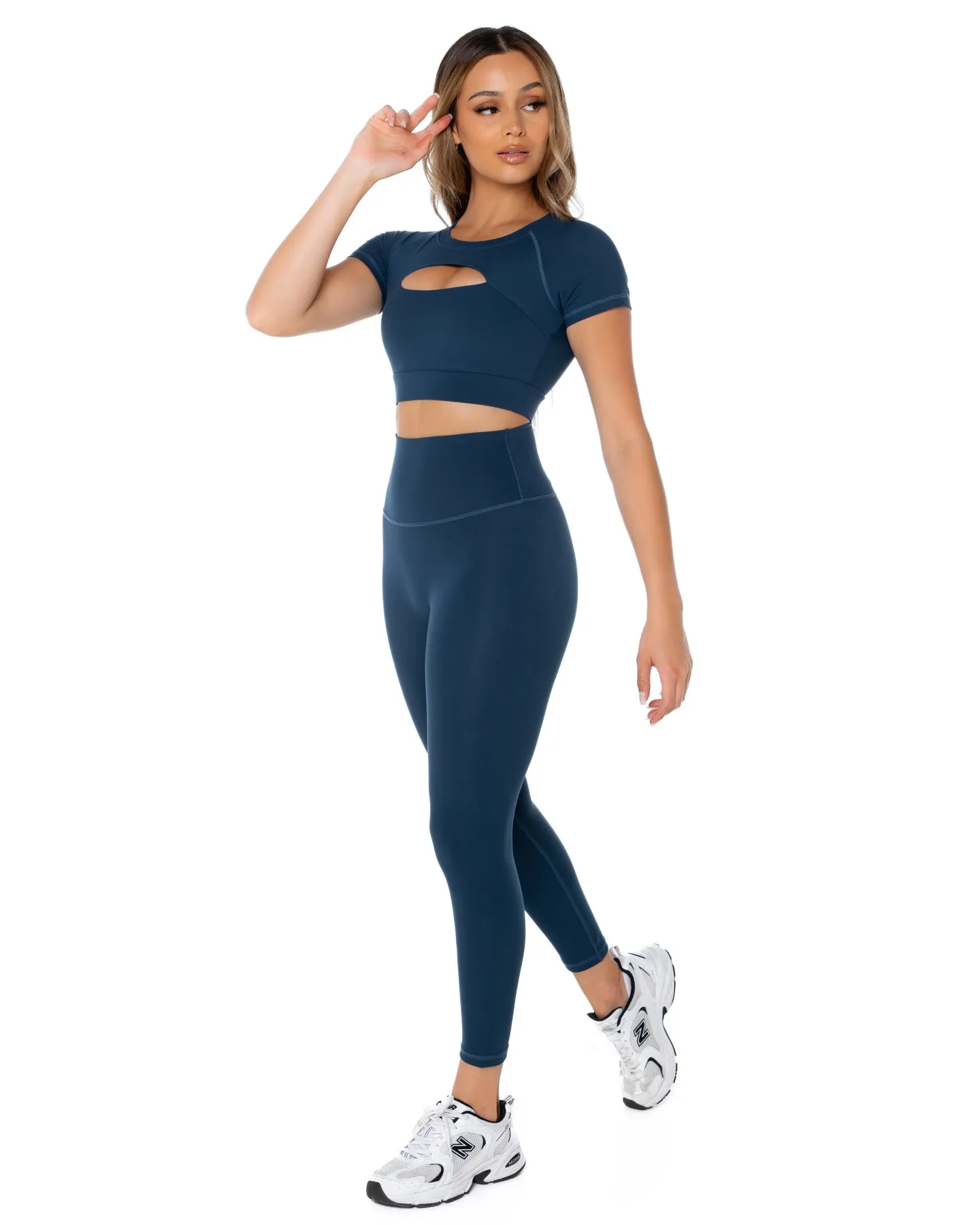 Aura Scrunch Leggings - Navy