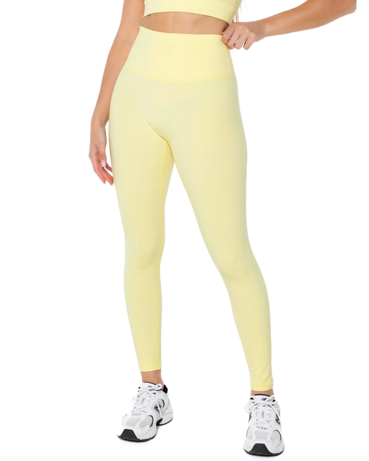 Aura Scrunch Leggings - Soft Yellow