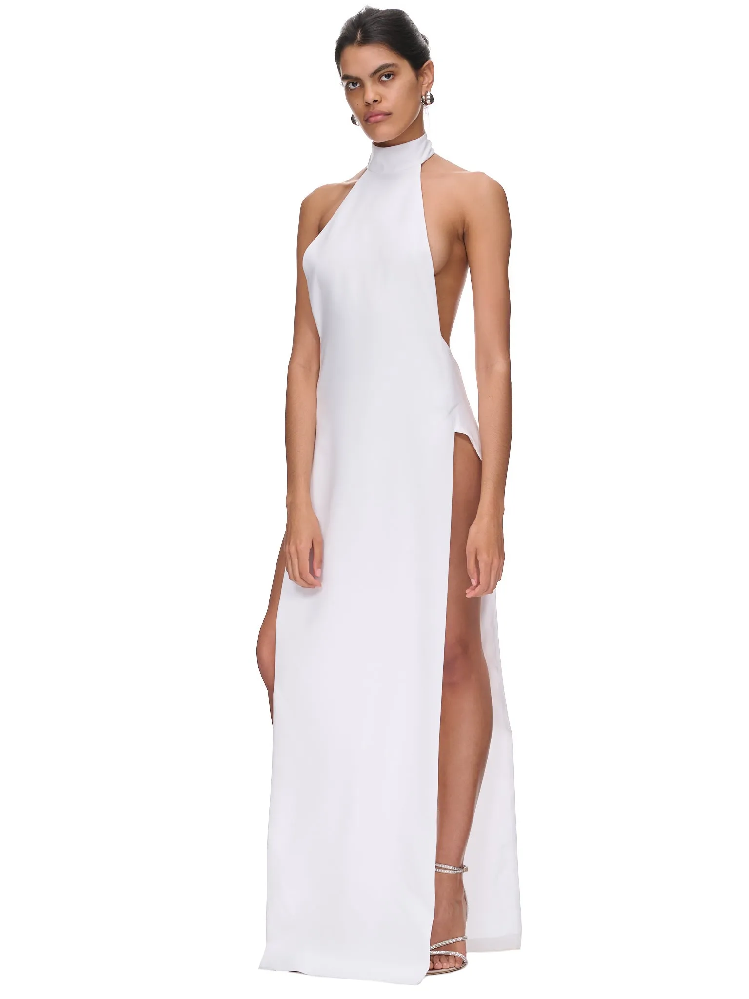 Backless Halterneck Dress (RS23-805-WHITE)