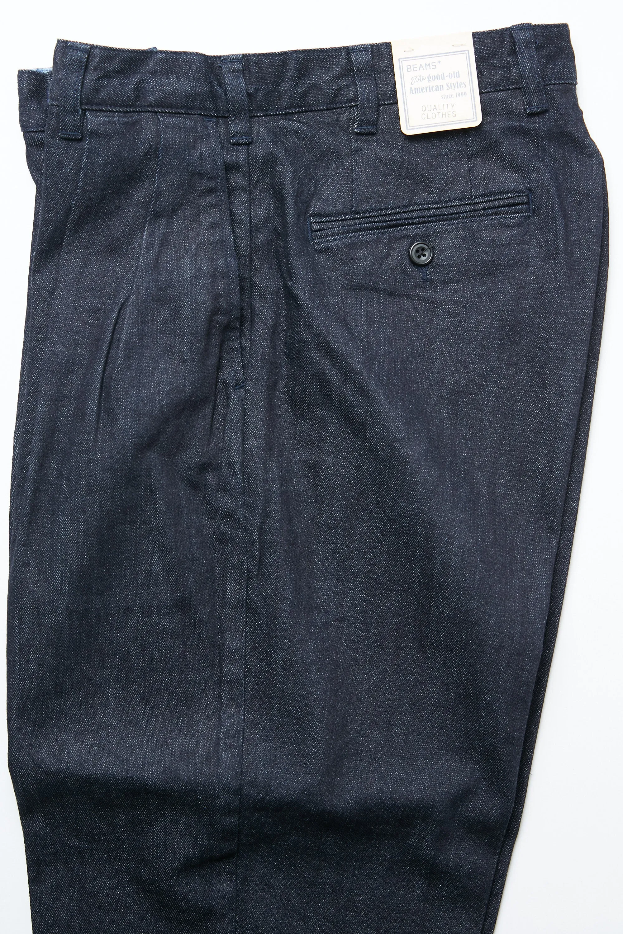 Beams Plus 2 Pleats Denim - INDIGO