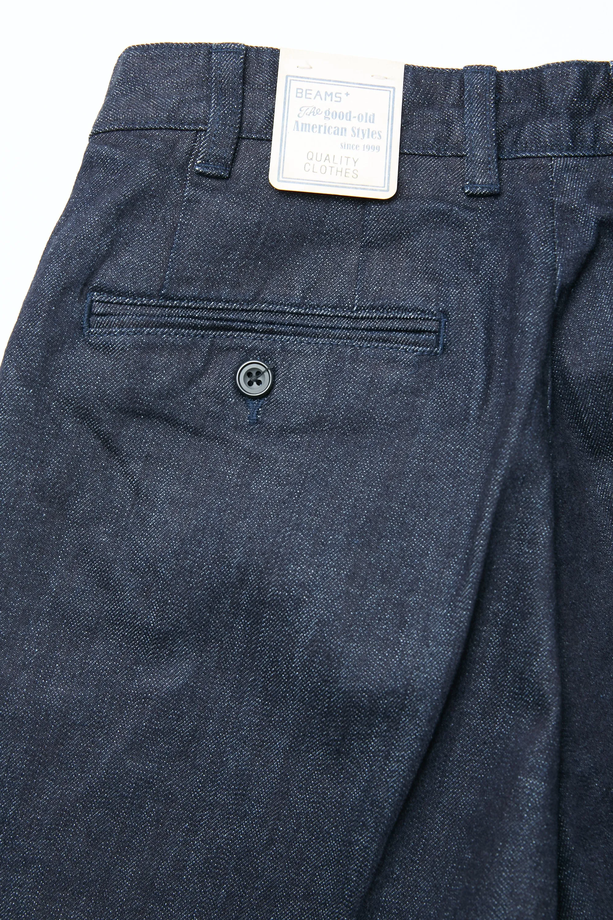 Beams Plus 2 Pleats Denim - INDIGO