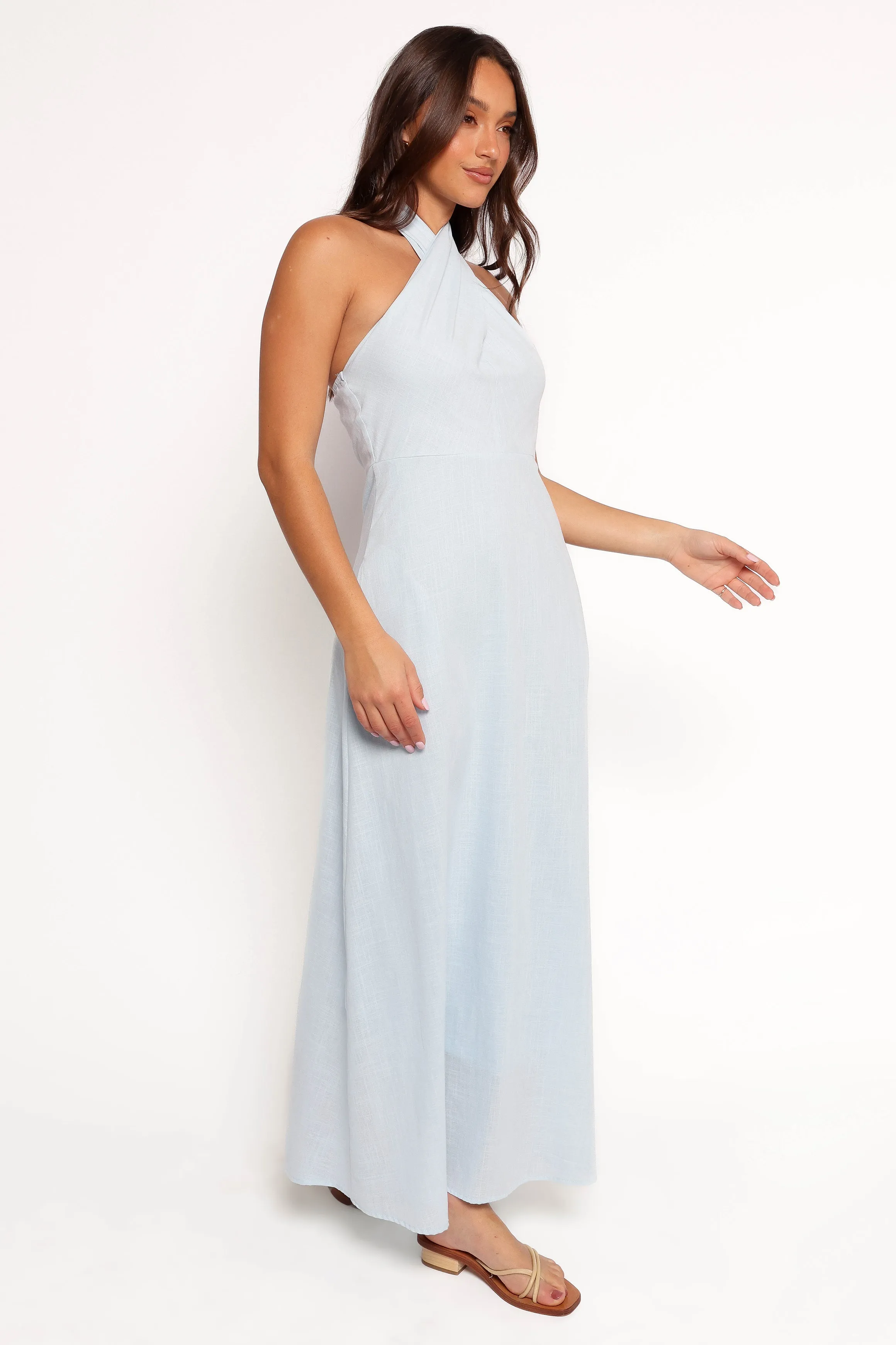 Betsy Halterneck Maxi Dress - Pale Blue