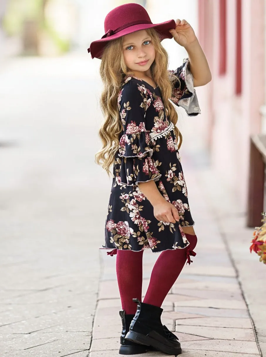 Better In Black Floral Hi-Lo Dress