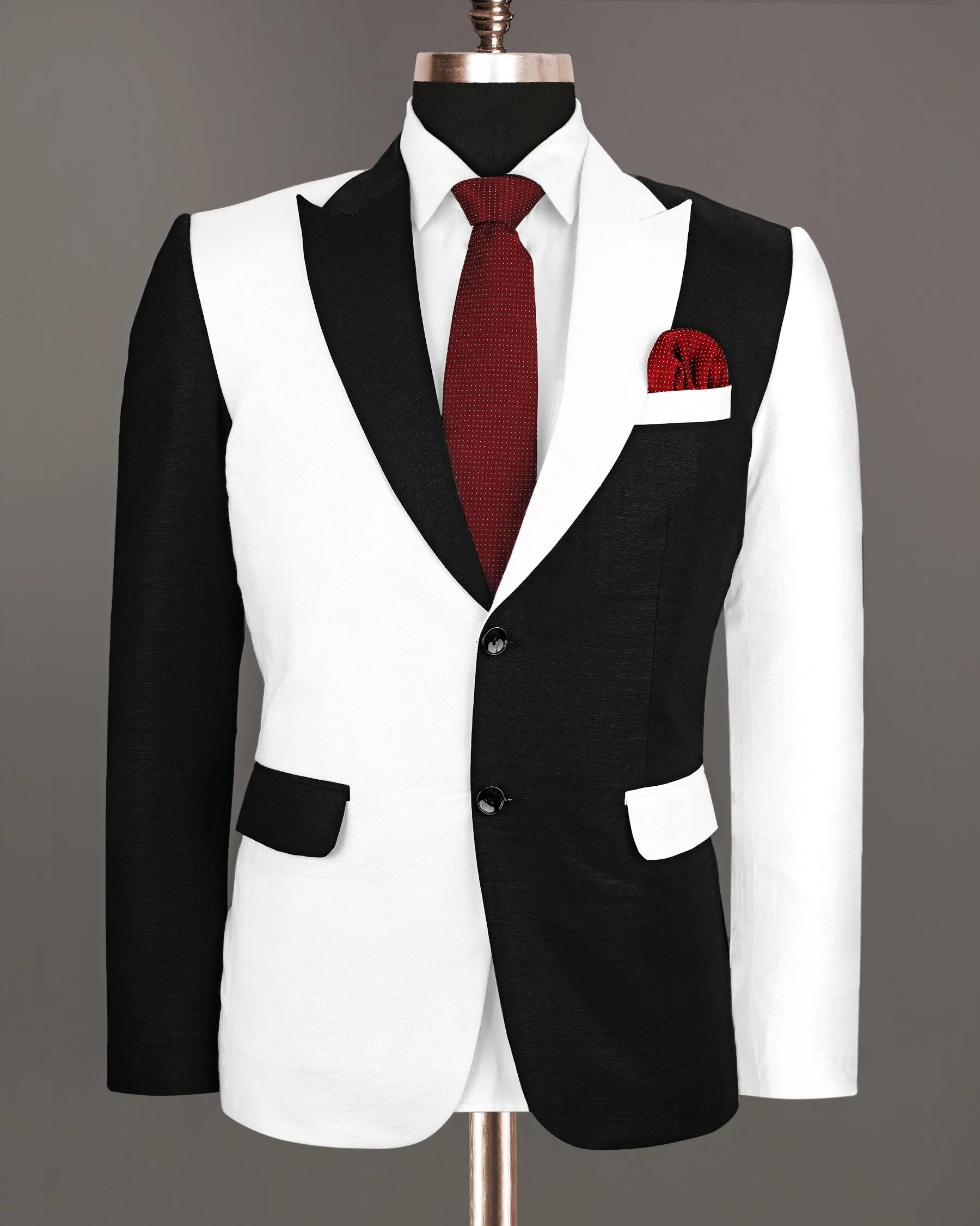 Black & White Luxurious Linen Suit