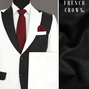 Black & White Luxurious Linen Suit