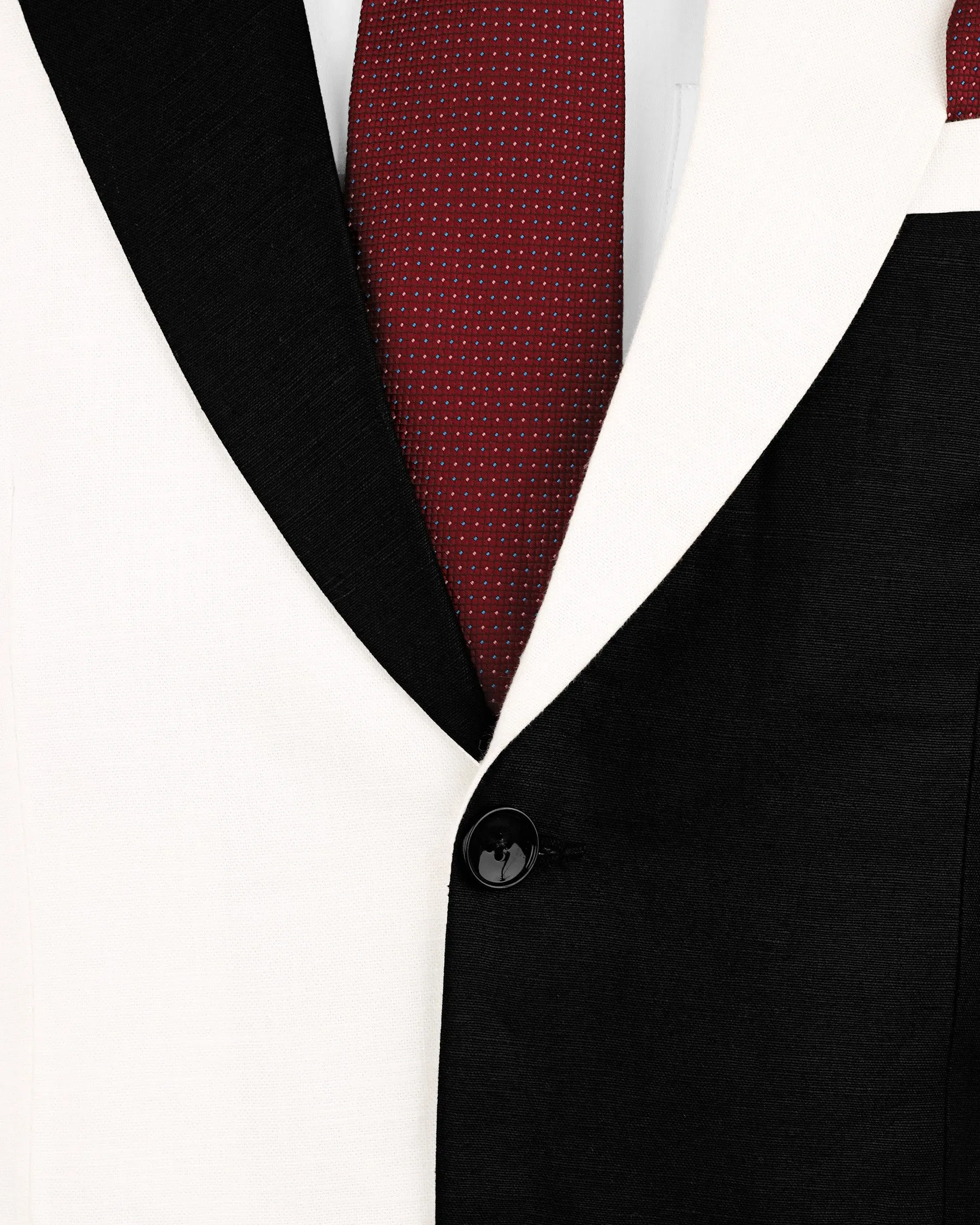 Black & White Luxurious Linen Suit