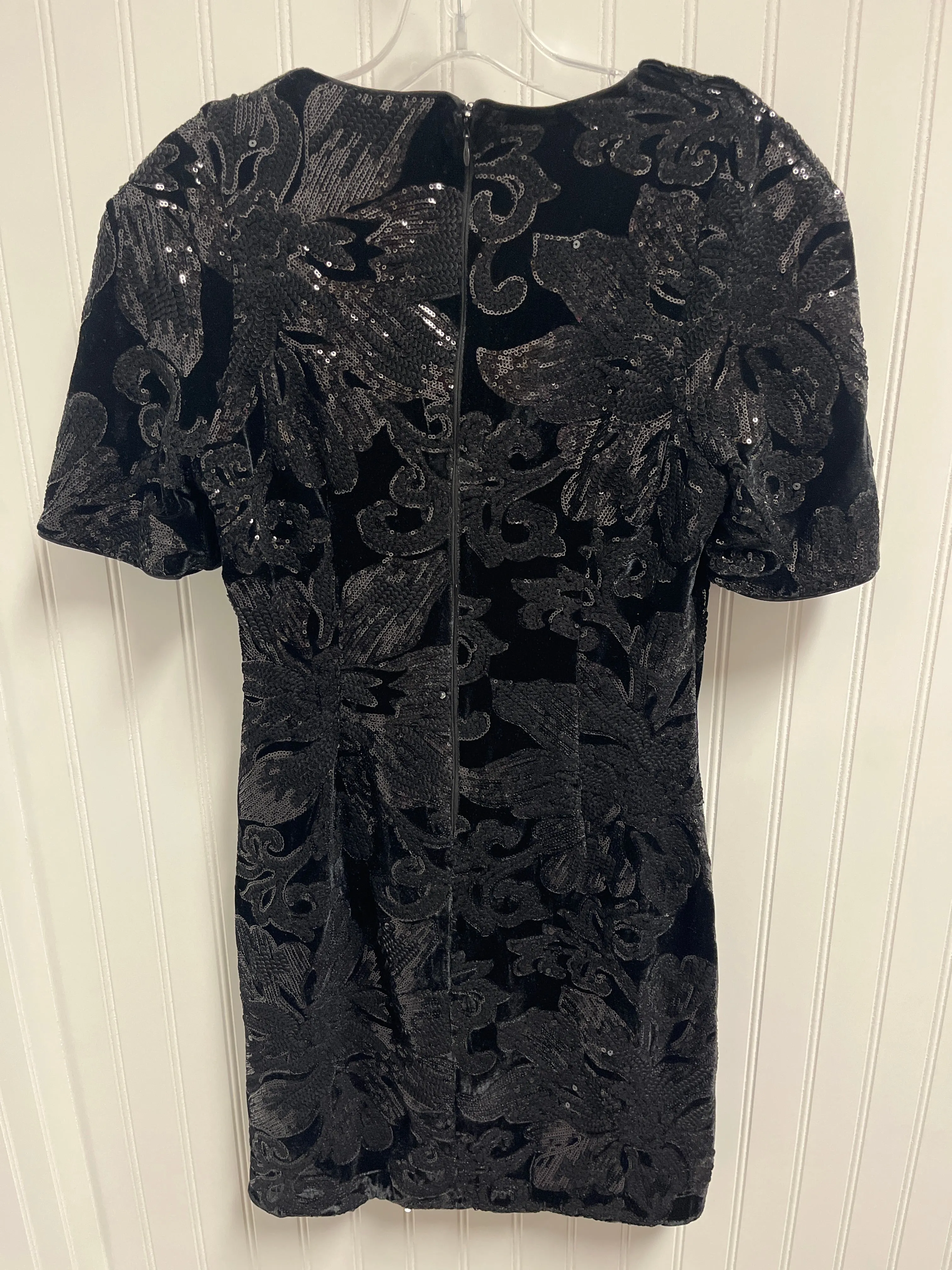 Black Dress Designer Badgley Mischka, Size Xs