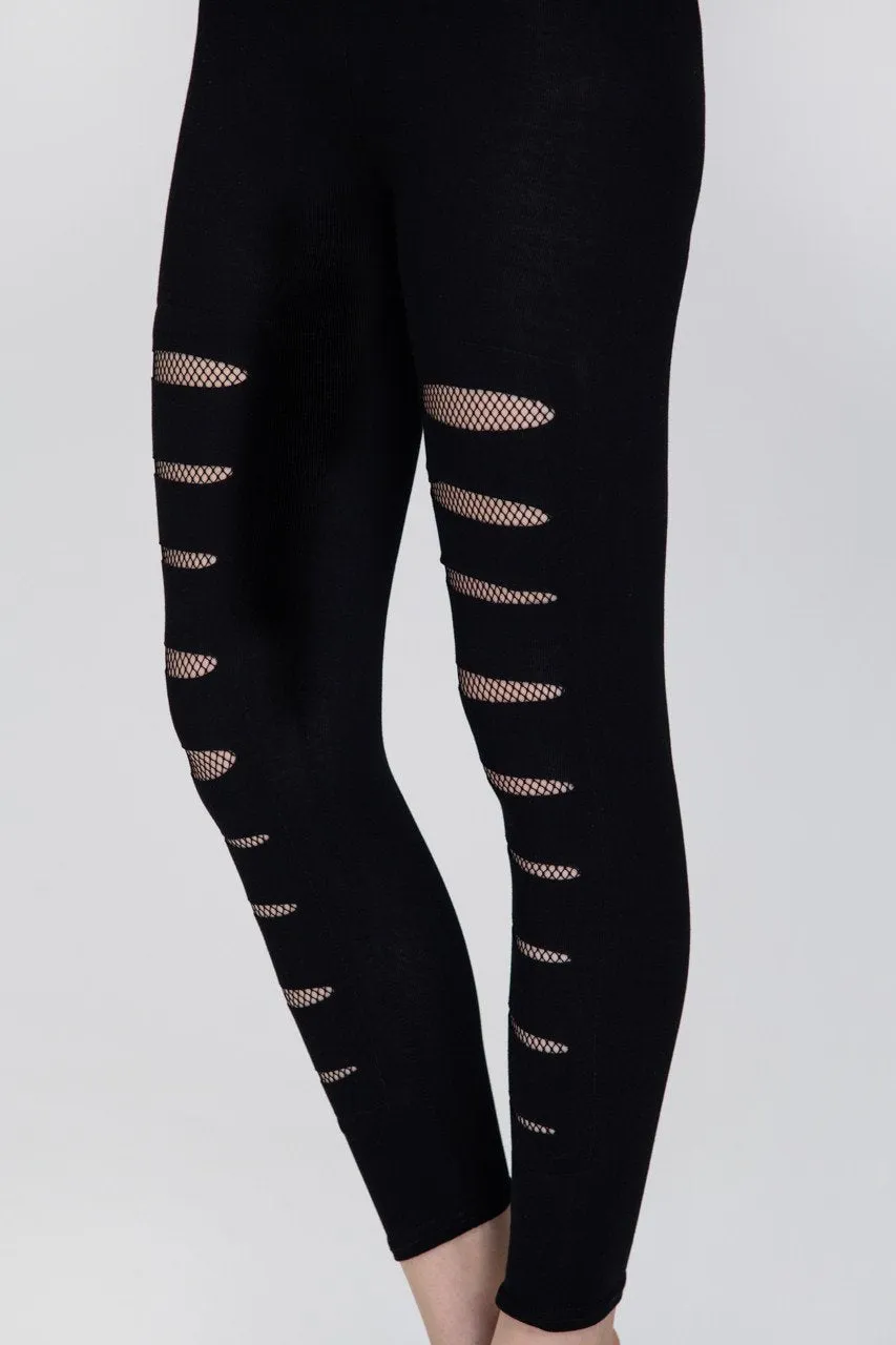 Black Fishnet Cut out Tights